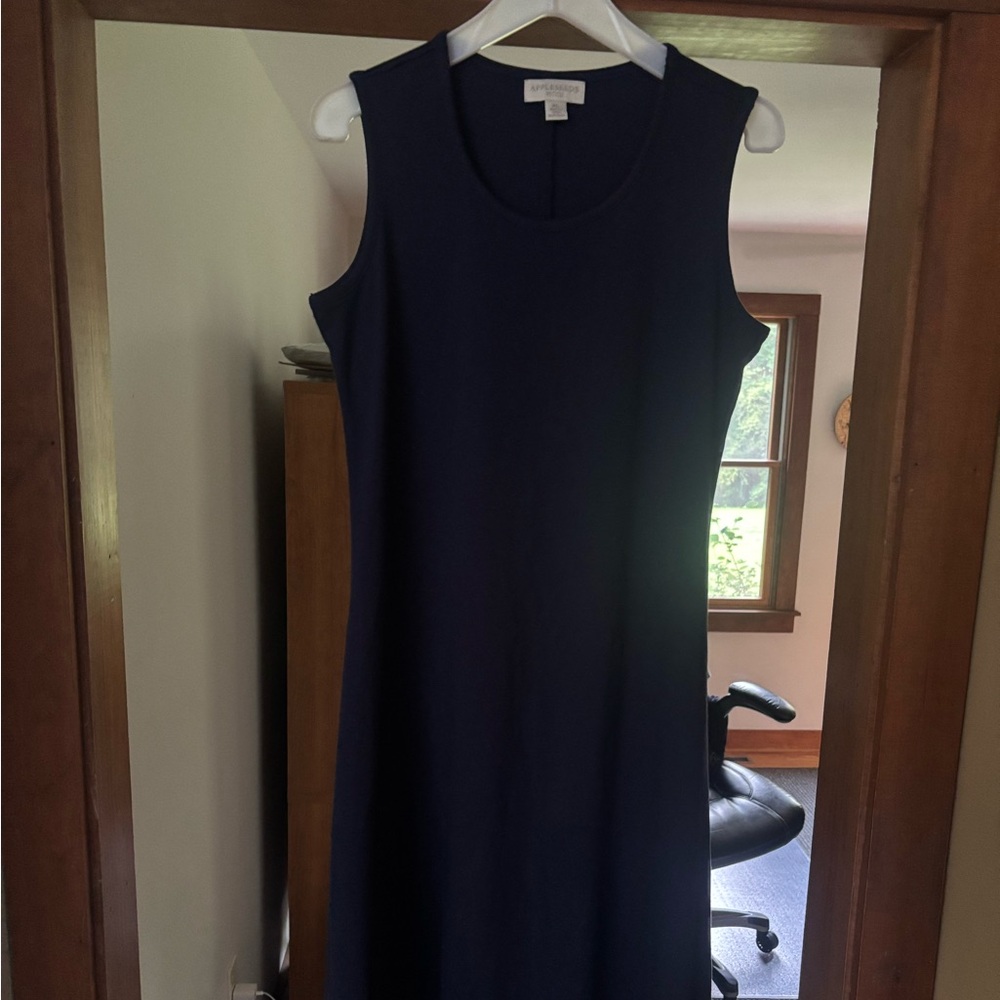 Appleseed's Classic Navy Midi Dress